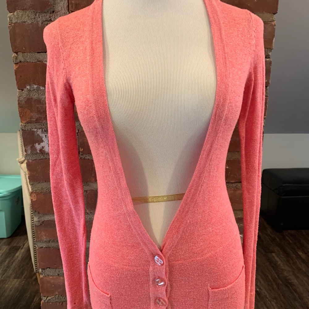 Coral cardigan